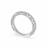 Platinum 0.53 ctw Pave Diamond Women's Wedding Band