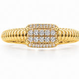 18K Yellow Gold 0.11 ctw Geometric Diamond Women's Ring