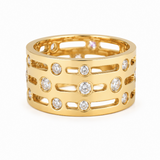 18K Yellow Gold 0.46 ctw Contemporary Diamond Women's Ring