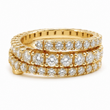 18K Yellow Gold 1.68 ctw Free Form Diamond Women's Ring