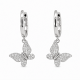 14K White Gold 0.17 ctw Dangle Diamond Earring