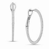 14K White Gold 0.28 ctw Inside Out Diamond Earring