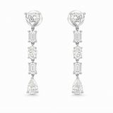 18K White Gold 1.75 ctw Dangle Diamond Earring