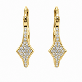 18K Yellow Gold 0.55 ctw Drop Diamond Earring