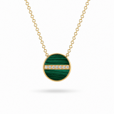 14K Yellow Gold 1.03ctw Malachite Necklace