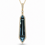 14K Yellow Gold 3.78ctw Topaz Necklace