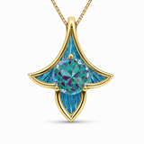 14K Yellow Gold Topaz Necklace