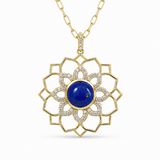 14K Yellow Gold Lapis Lazuli Necklace