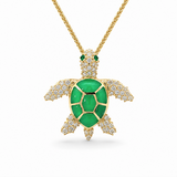 14K Yellow Gold Chyrsoprase Necklace