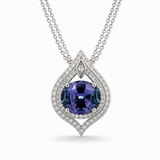 Platinum 3.85ctw Tanzanite Necklace