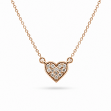 14K Rose Gold 0.13 ctw Heart Diamond Necklace