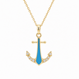 14K Yellow Gold Turquiose Necklace