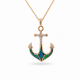 14K Yellow Gold Opal Necklace