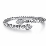 Sterling Silver Bangle 0.51ctw Sapphire Bracelet
