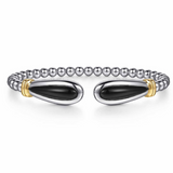 Sterling Silver Bangle 4.04ctw Onyx Bracelet