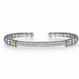 Sterling Silver Bangle 1.38ctw Sapphire Bracelet
