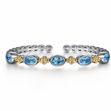Sterling Silver Bangle 4.74ctw Topaz Bracelet