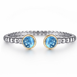 Sterling Silver Bangle 9.44ctw Topaz Bracelet