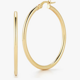 18K Yellow Gold Medium Hoop Women's Earrings