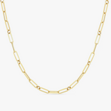 18K Yellow Gold Paperclip Chain
