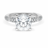 Platinum Pave Semi Mount Engagement Ring