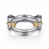 Sterling Silver Two Tone Ring
