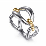 Sterling Silver Two Tone Ring