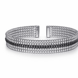 Sterling Silver Cuff 0.81ctw Spinel Bracelet