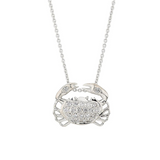 18K White Gold 0.19 ctw Crab Diamond Necklace
