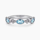 Sterling Silver 3 Stone 0.76ctw Topaz Ring