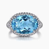 Sterling Silver Solitaire 7.70ctw Topaz Ring