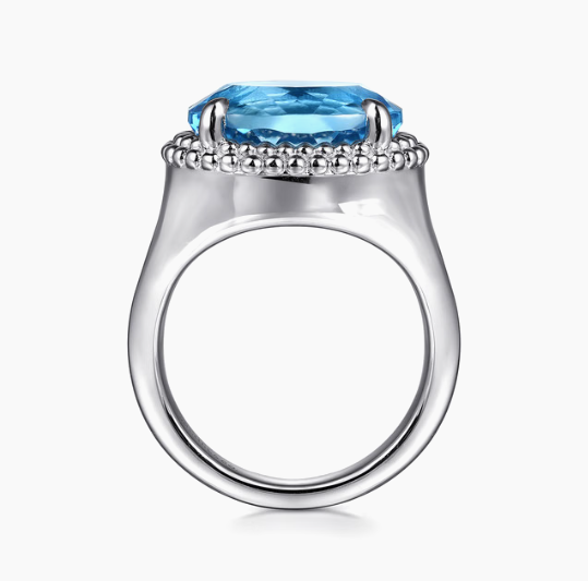 Sterling Silver Solitaire 7.70ctw Topaz Ring