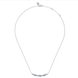 Sterling Silver Cable Link 0.86ctw Topaz Necklace
