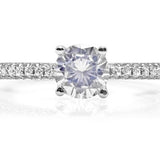 18K White Gold 1.87 ctw Pave Diamond Engagement Ring