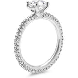 18K White Gold 1.87 ctw Pave Diamond Engagement Ring