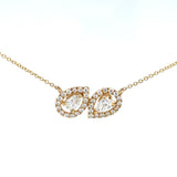 Pearl Halo Duo Diamond Necklace