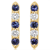 14K White Gold Sapphire/Diamond Earrings