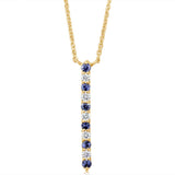 14K Yellow Gold Sapphire/Diamond Neckpiece