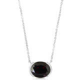 14K White Gold Idaho Garnet Neckpiece