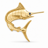 14K Yellow Gold Marlin Pendant/Charm
