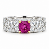 18K Two Tone 1.90 ctw Cluster Diamond Women's Ring